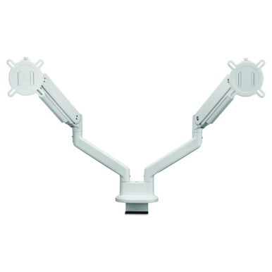 MONITOR ARM SOLID DUAL WHITE GLOBAL
