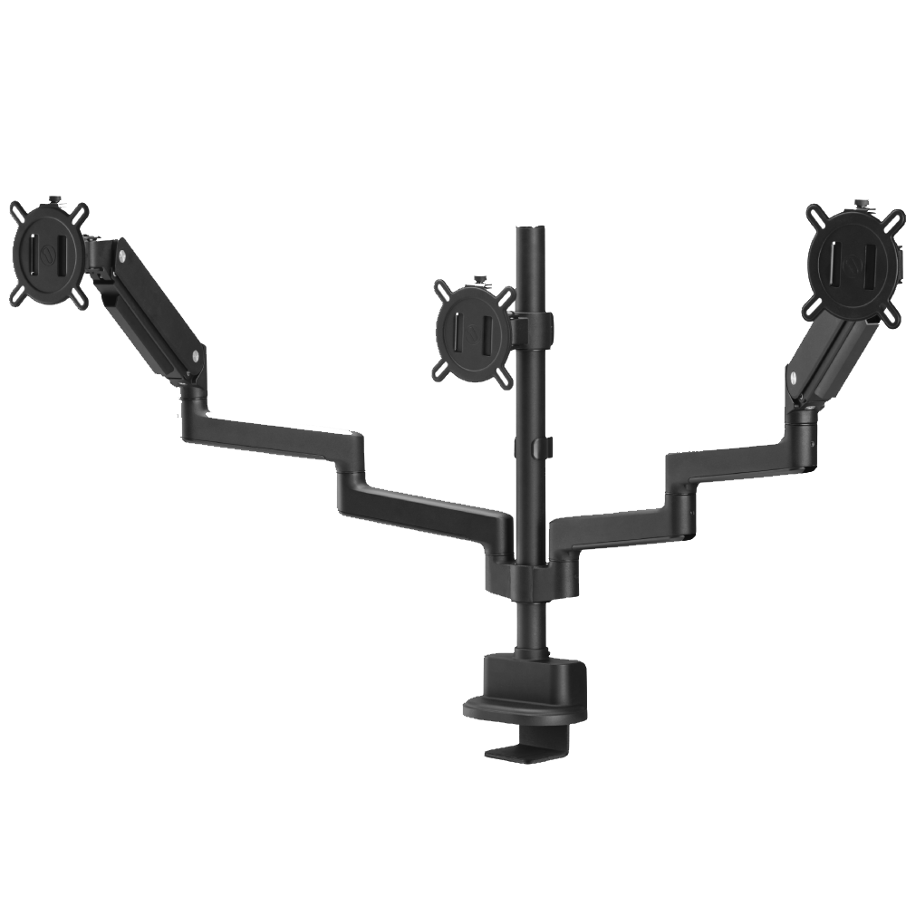 MONITOR ARM SOLID TRIPLE BLACK GLOBAL