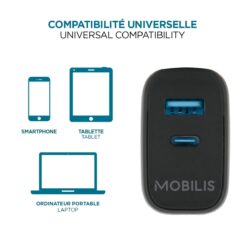 Wall Charger - 45W - 1 USB A + 1 USB C - GaN