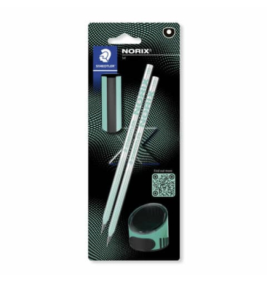STAEDTLER Bleistift NORIX HB Set BK 100% PEFC türkis/schwarz