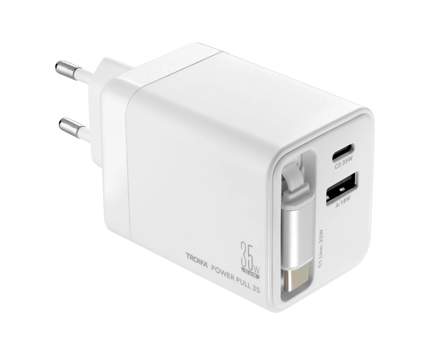 TROIKA CHA35 Smartphone, Tablet Wit AC Snel opladen Binnen
