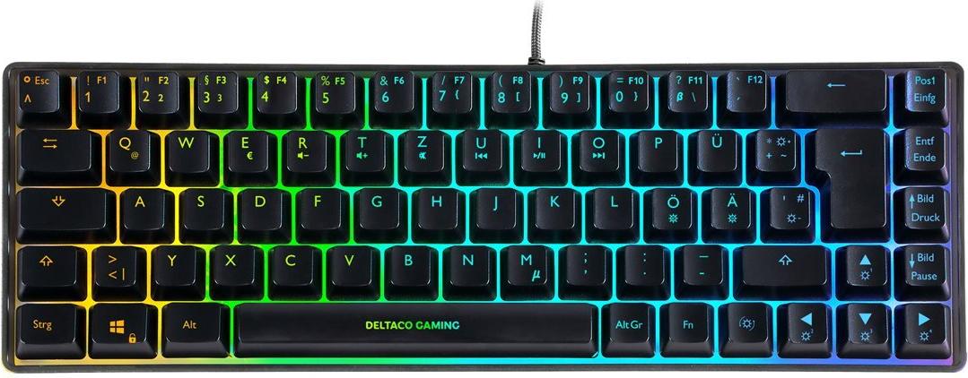 Deltaco Gaming GAM-158-DE toetsenbord Gamen USB QWERTZ Scandinavisch Zwart
