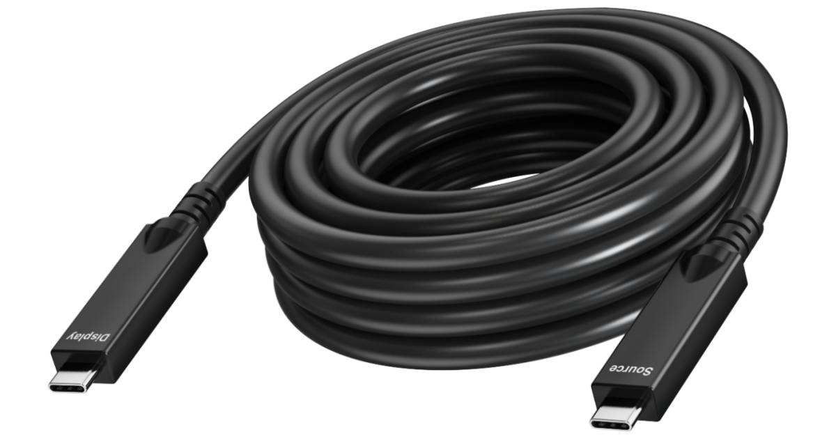 VISION 15m Black USB-C Cable