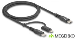 DeLOCK 81170 USB-kabel USB 2.0 1 m USB C USB C/Lightning Zwart