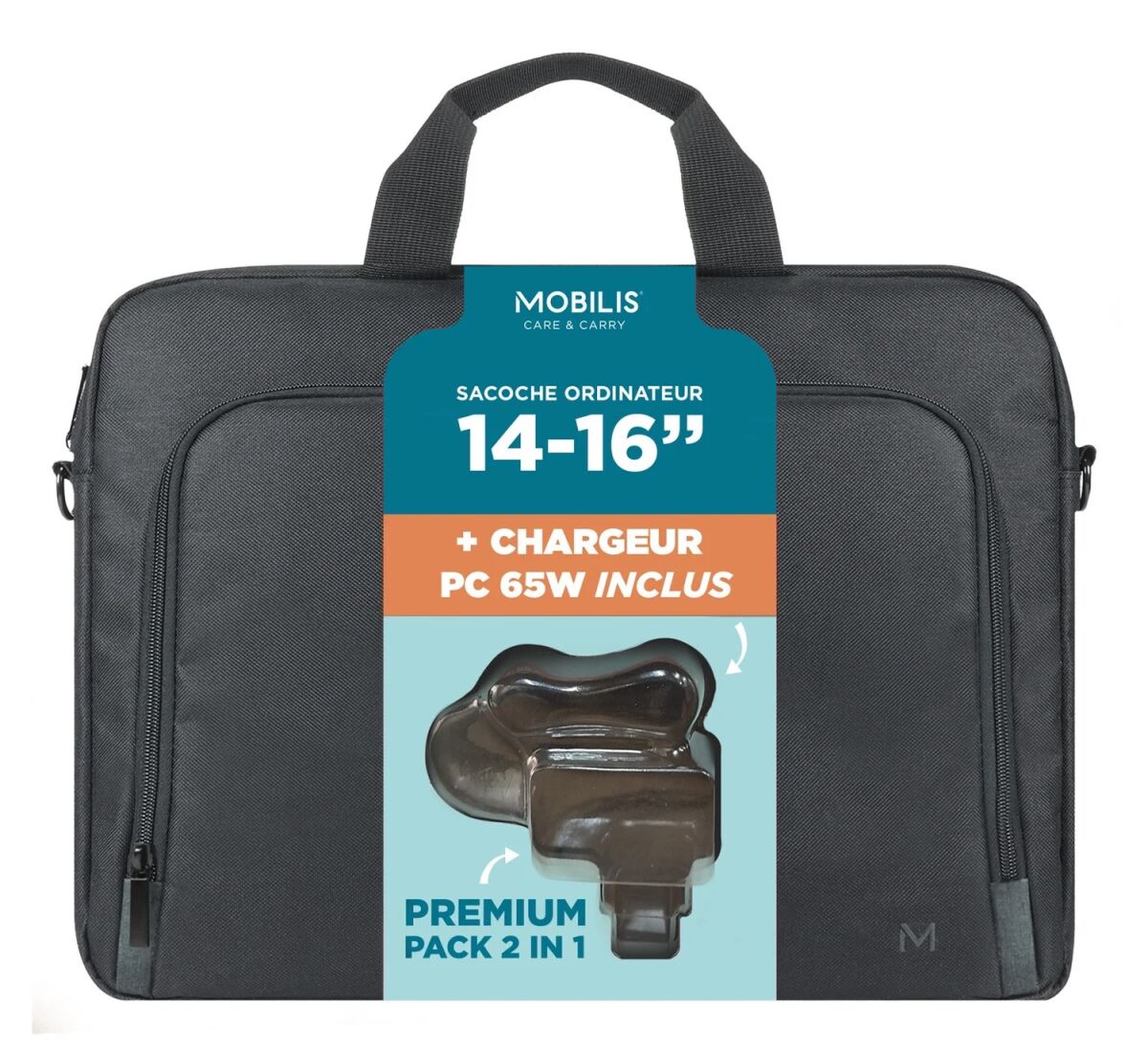 Mobilis 003089 laptoptas 40,6 cm (16) Tas met bovensluiting Zwart