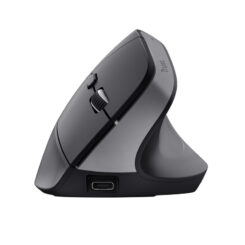 Trust Bayo+ Ergonomische draadloze muis voor meerdere apparaten – ergonomische muis – draadloze muis – RF+ Bluetooth – Zwart - Afbeelding 5
