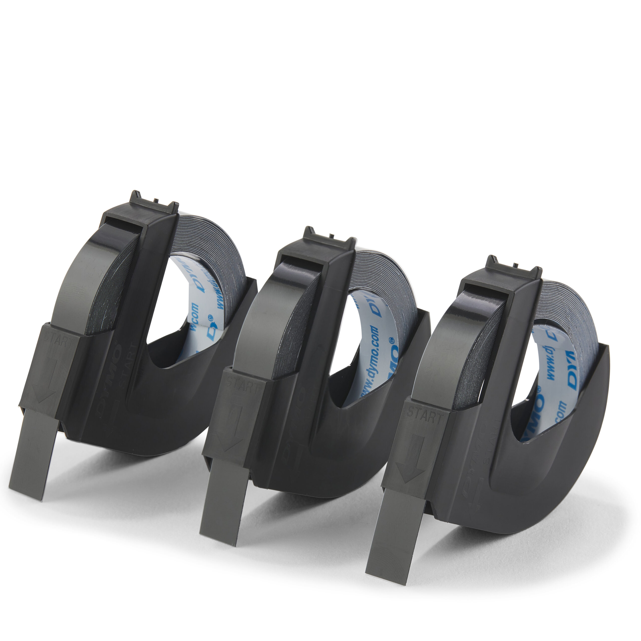 DYMO originele labeltape met reliëf | rollen van 9 mm x 3 m | Wit op zwart | Zelfklevend etiketten voor Lettertang | 3 stuks - Afbeelding 5
