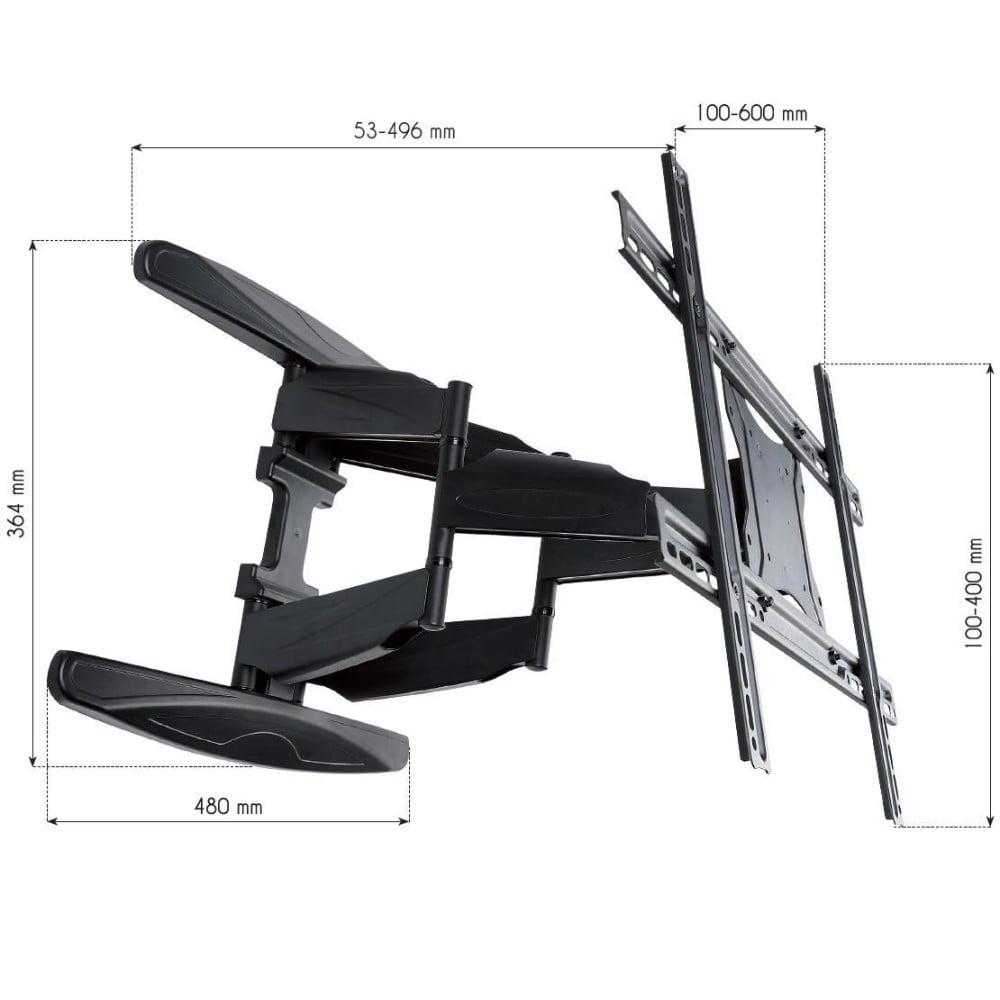 Techly ICA-PLB 172L tv-bevestiging 2,03 m (80") Zwart - Afbeelding 6