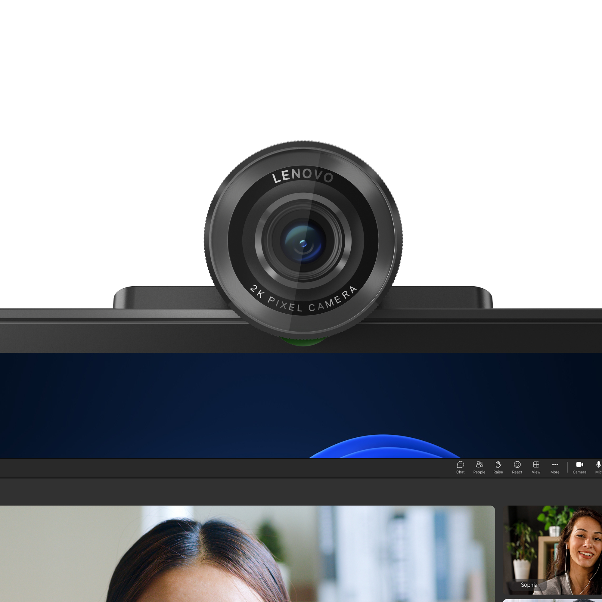 Lenovo 4XC1Q25245 webcam 4 MP 1920 x 1080 Pixels USB-C Zwart - Afbeelding 3
