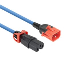 ACT Netsnoer C14 IEC Lock+ Dual Locking - C15 IEC Lock+ blauw 2 m, PC3874