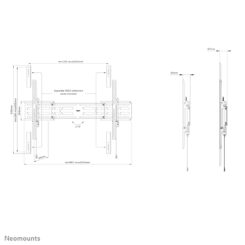 Neomounts WL30S-950BL19 Heavy duty muurbeugel 55-115" - vlak - vergrendelbaar - landscape en portrait - Afbeelding 21