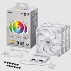 ASUS TUF GAMING TF120 ARGB WHITE EDITION 3IN1 Computer behuizing Luchtkoeler 12 cm Wit 3 stuk(s) - Afbeelding 4