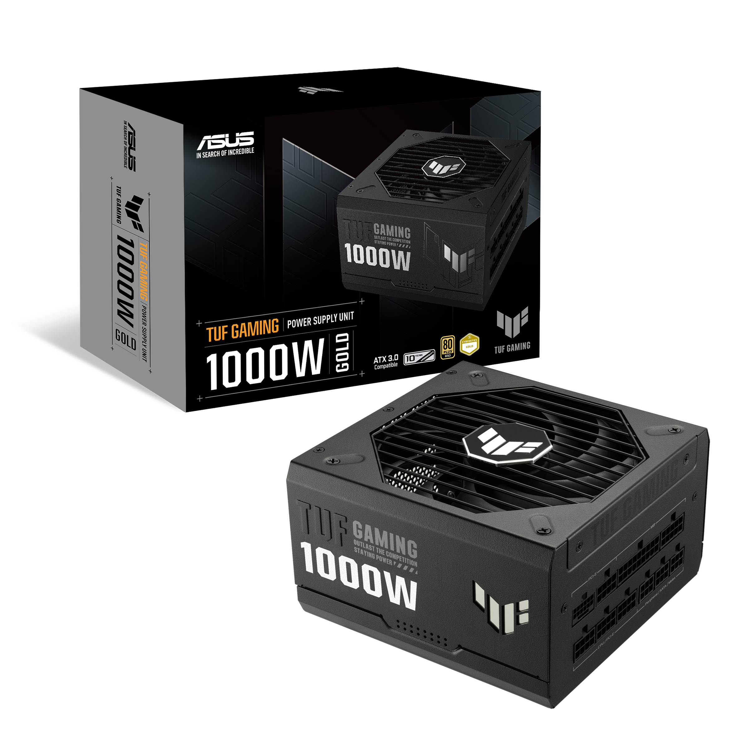 ASUS TUF Gaming 1000W Gold power supply unit 20+4 pin ATX ATX Zwart - Afbeelding 13