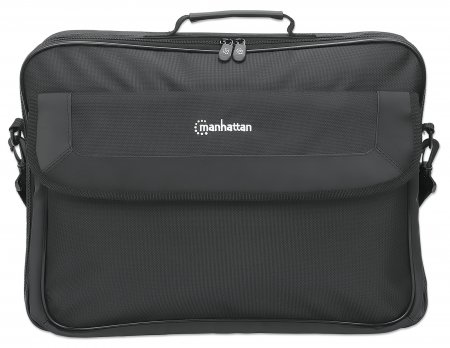 Manhattan Cambridge laptoptas 17,3", laptoptas met volledige opening, zwart, LAGE KOSTEN, accessoirevak + achtervak, afneembare schouderriem, clamshell, equivalent aan Targus CN418EU, 3 jaar garantie - Afbeelding 4