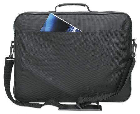 Manhattan Cambridge laptoptas 17,3", laptoptas met volledige opening, zwart, LAGE KOSTEN, accessoirevak + achtervak, afneembare schouderriem, clamshell, equivalent aan Targus CN418EU, 3 jaar garantie - Afbeelding 6