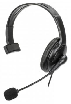 Manhattan 180849 hoofdtelefoon/headset Bedraad Hoofdband Kantoor/callcenter USB Type-A Zwart - Afbeelding 2