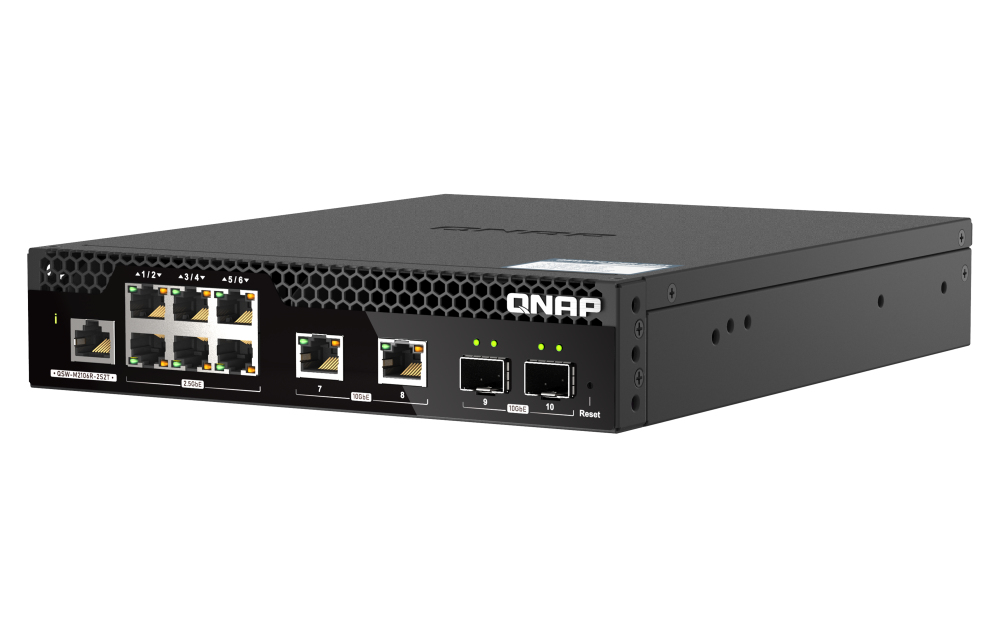 QNAP QSW-M2106R-2S2T netwerk-switch Managed L2 10G Ethernet (100/1000/10000) 1U Zwart - Afbeelding 6