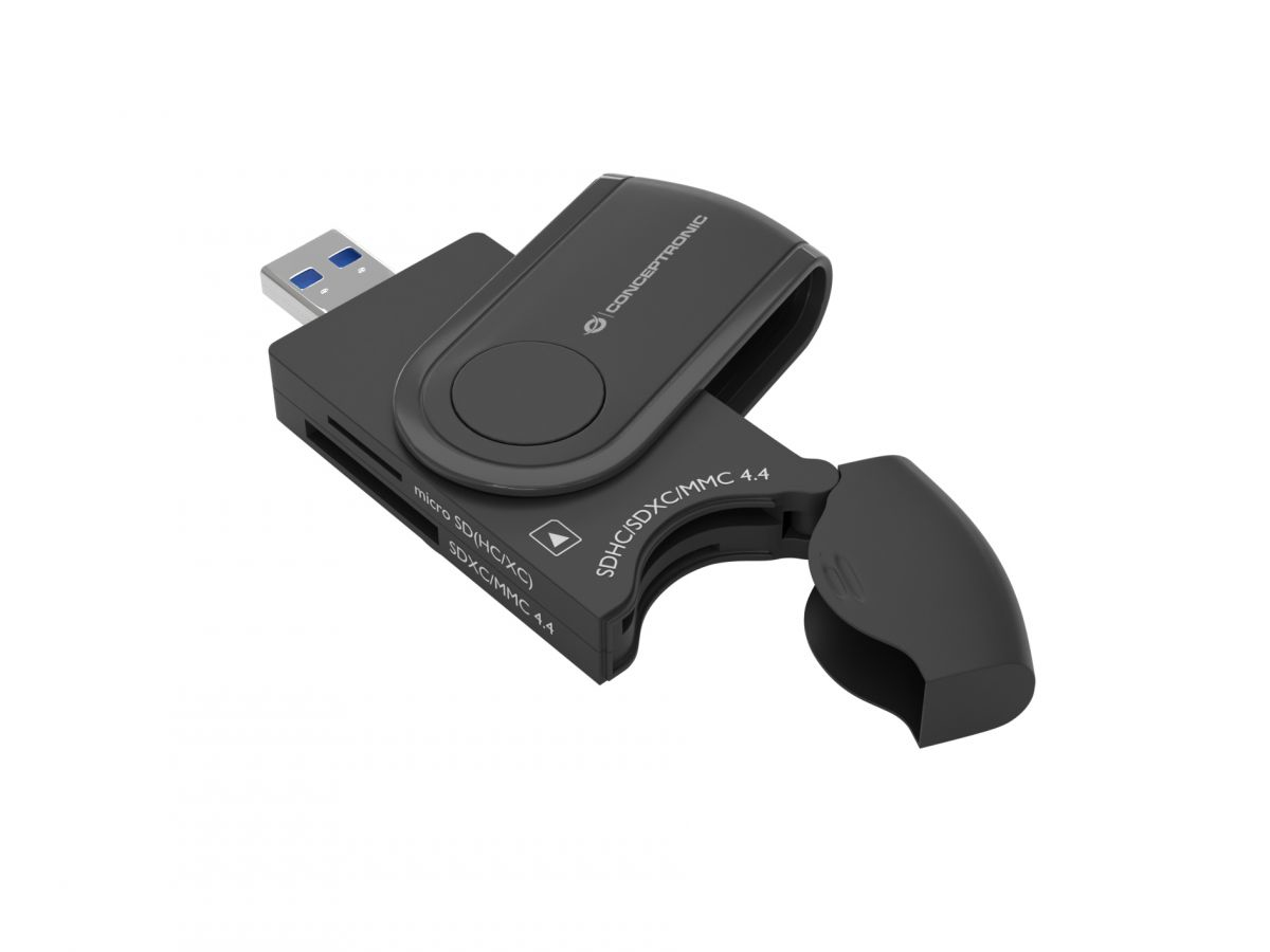 Conceptronic StreamVault BIAN04B geheugenkaartlezer USB 3.2 Gen 1 (3.1 Gen 1) Type-A Zwart - Afbeelding 2