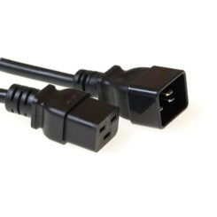ACT Netsnoer C19 - C20 zwart 2 m