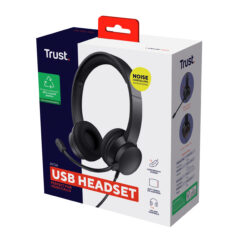 Trust Ayda ENC Headset - Evironmental Noise cancelling headset – USB-aansluiting – Microfoon met ENC – Zwart - Afbeelding 7