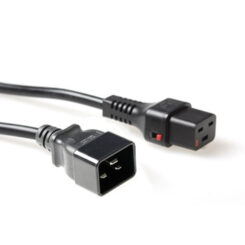 ACT Netsnoer C19 IEC Lock - C20 zwart 3 m, PC1286