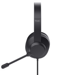 Trust Ayda Max USB-C Headset - USB headset voor kantoor en calls – USB-C en USB-A aansluiting – Opklapbare microfoon – Zwart - Afbeelding 7