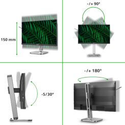 Philips 5000 series 24B2G5301/00 computer monitor 60,5 cm (23.8") 1920 x 1080 Pixels Full HD LCD Zwart - Afbeelding 6
