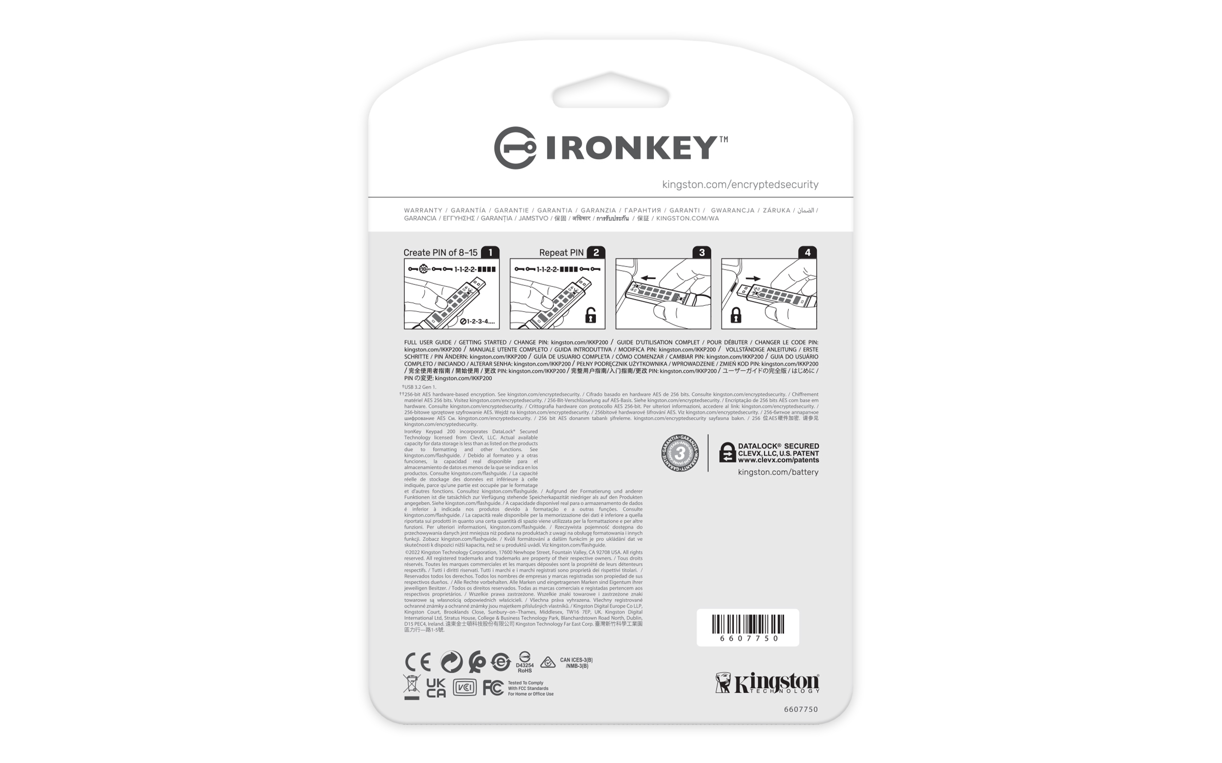 Kingston Technology IronKey 128GB Keypad 200, FIPS 140-3 Lvl 3 AES-256 versleuteld - Afbeelding 5