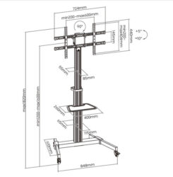 Equip 37-86” Mobiele Vloersteun met 90° draai optie - Afbeelding 11