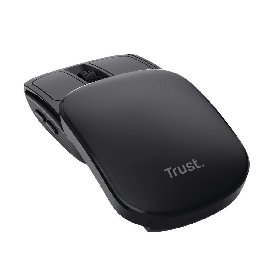 Trust Bayo II Draadloze Muis - Ergonomische muis – 6 knoppen – 2400 DPI – Zwart - Afbeelding 5