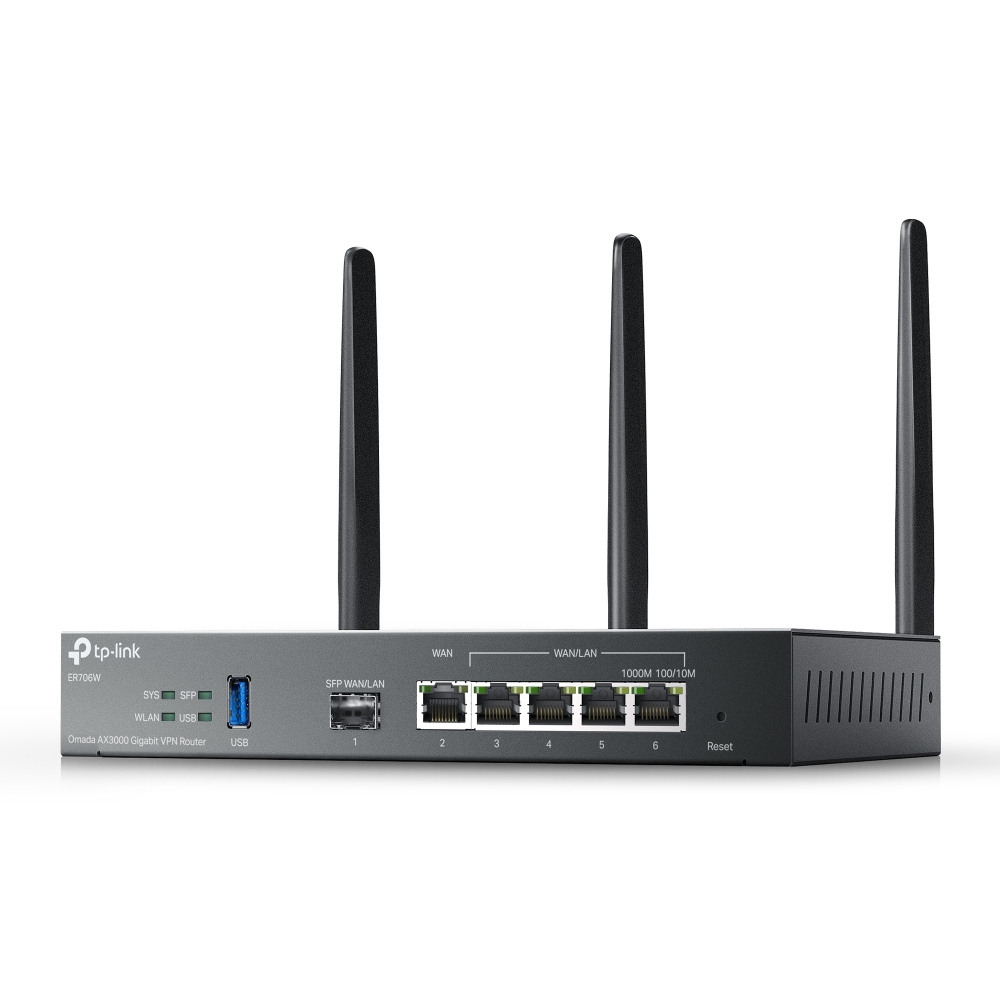 TP-Link Omada ER706W draadloze router Gigabit Ethernet Dual-band (2.4 GHz / 5 GHz) Zwart - Afbeelding 4