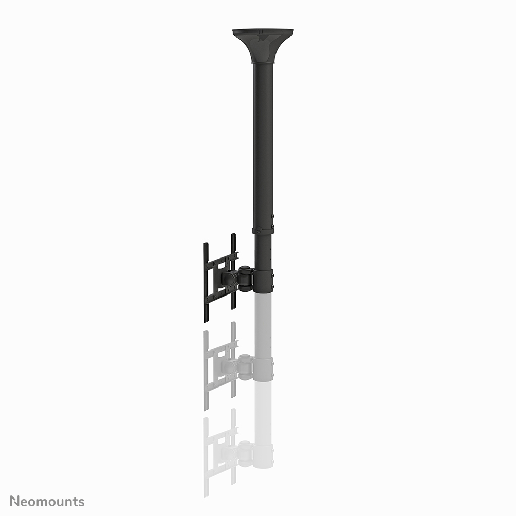 Neomounts FPMA-C200BLACK Monitor/TV-beugel plafond 10-40" - h 64-104 cm - Afbeelding 4