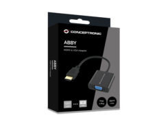 Conceptronic ABBY20B video kabel adapter 0,25 m HDMI Type A (Standaard) VGA (D-Sub) Zwart - Afbeelding 5