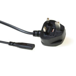 ACT Netsnoer UK connector - C7 zwart 1,8 m - Afbeelding 2