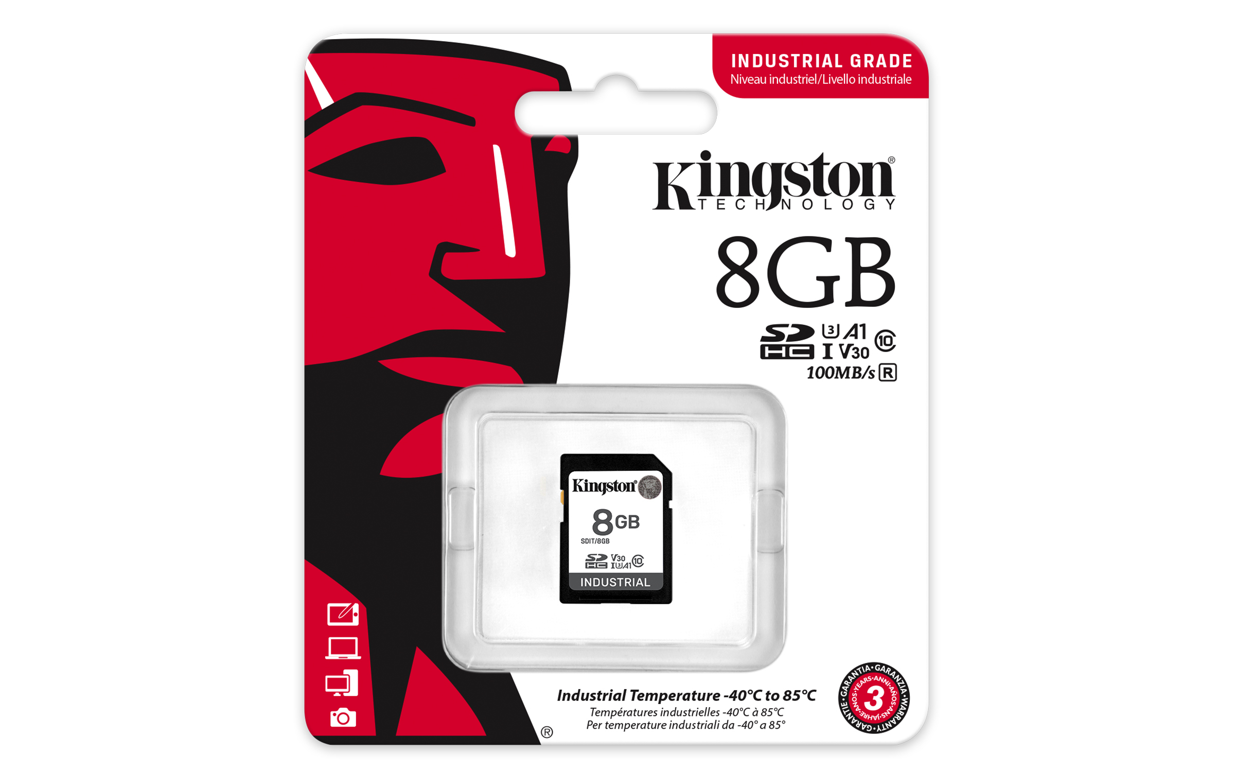 Kingston Technology 8G SDHC Industrial pSLC - Afbeelding 4
