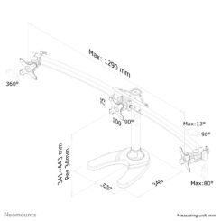 Neomounts FPMA-D700DD3 Monitorstandaard 10-27" - Afbeelding 7