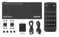 Manhattan HDMI 4K multiviewer/switch met 4 poorten, 4 ingangen naar 1 scherm, 4K@30 Hz, PiP en dual/quad-weergave, knop of afstandsbediening, audio 3,5 mm en Toslink, zwart, 3 jaar garantie - Afbeelding 10