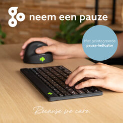 R-Go Tools Ergonomisch toetsenbord R-Go Compact Break, compact toetsenbord met pauzesoftware, QWERTY (US), Bluetooth, zwart - Afbeelding 9