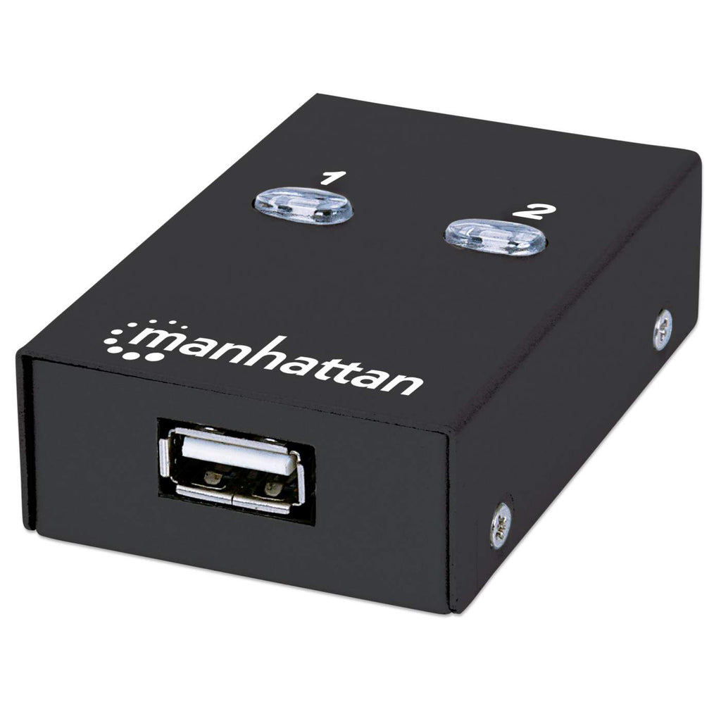 Manhattan USB-A automatische sharing switch, 2× USB-B, 480 Mbps (USB 2.0), dubbele bediening (auto-sensing of handmatig), USB-gevoed (geen externe voeding vereist), incl. 1× 1,5 m USB-A naar USB-B kabel - Afbeelding 6