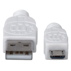 Manhattan 324069 USB-kabel USB 2.0 1,8 m USB A Micro-USB B 0,48 Gbit/s Wit - Afbeelding 4