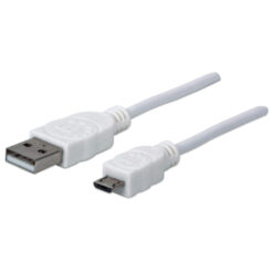 Manhattan 324069 USB-kabel USB 2.0 1,8 m USB A Micro-USB B 0,48 Gbit/s Wit - Afbeelding 2