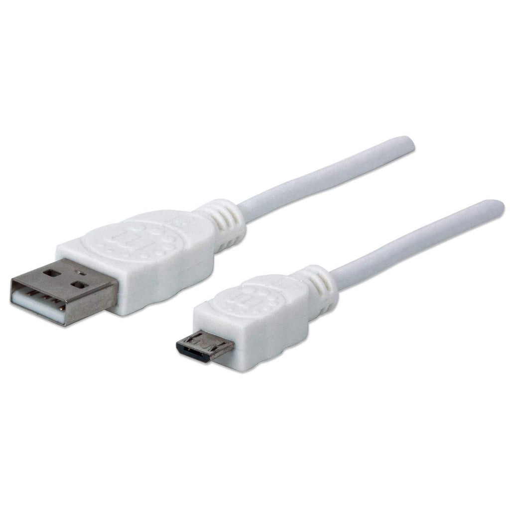 Manhattan 324069 USB-kabel USB 2.0 1,8 m USB A Micro-USB B 0,48 Gbit/s Wit