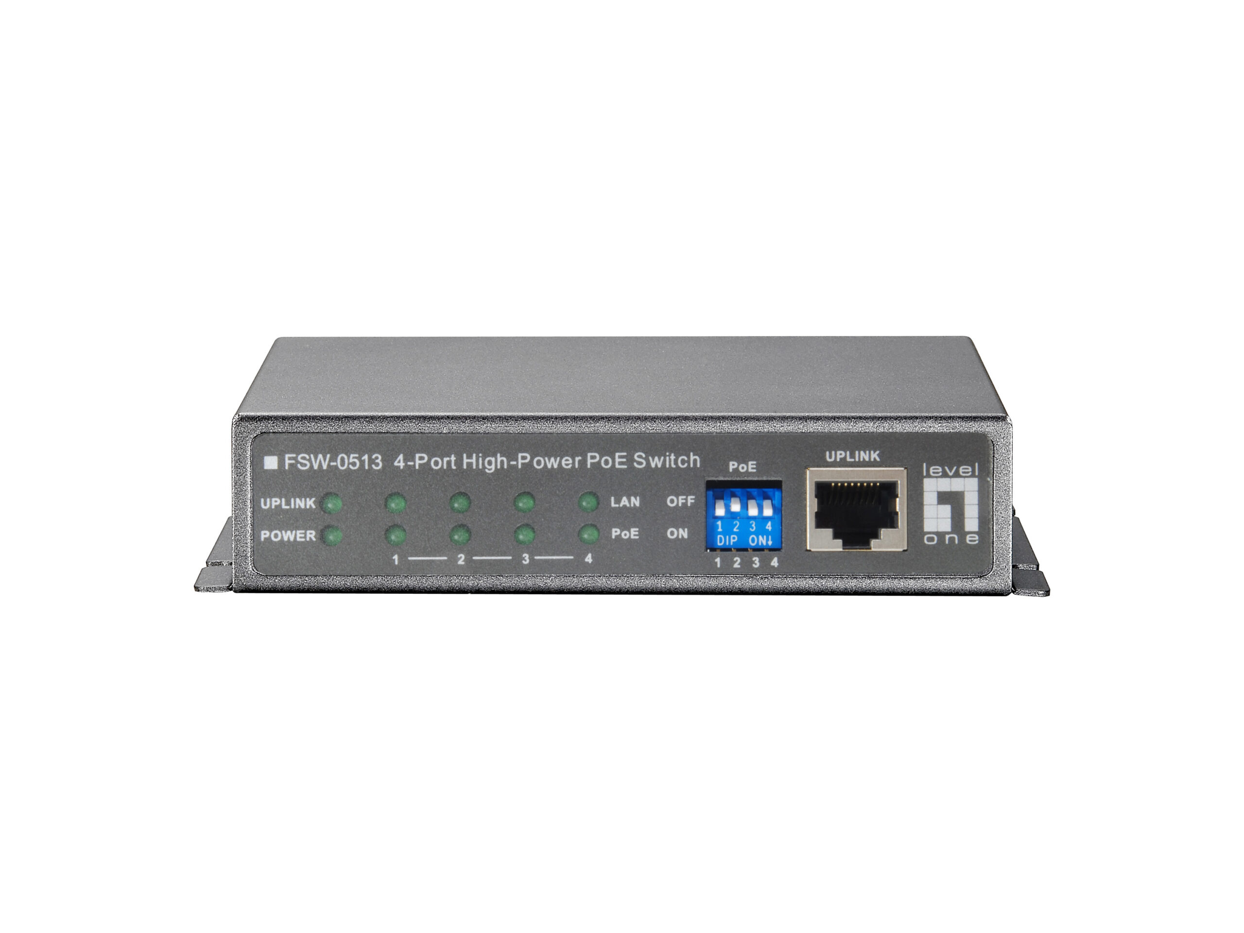 LevelOne FSW-0513 netwerk-switch Fast Ethernet (10/100) Power over Ethernet (PoE) Zwart, Grijs - Afbeelding 4