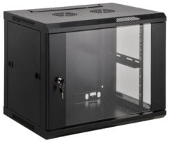Intellinet 19" netwerkkast wand (standaard), 20U, 600 mm diep, zwart, voorgemonteerd, max. 60 kg, bruikbare diepte 500 mm, metalen & glazen deur, afneembare zijpanelen, montagemateriaal niet inbegrepen - Afbeelding 2