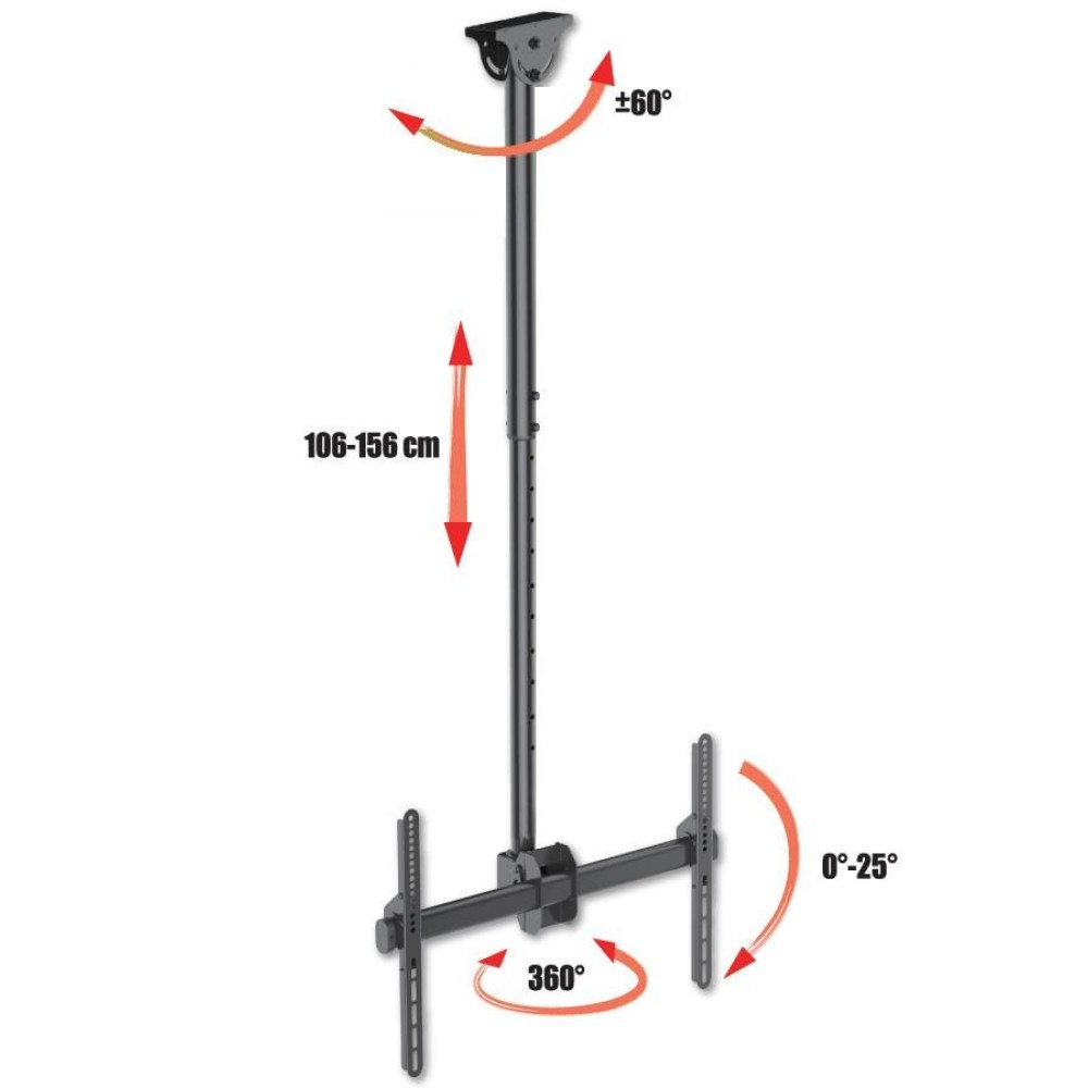 Techly ICA-CPLB 946L bevestiging voor signage-beeldschermen 177,8 cm (70") Zwart - Afbeelding 10