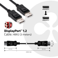 CLUB3D Displayport 1.2 Cable M/M 3Meter 4K60Hz 21.6Gbps - Afbeelding 6