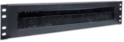 Intellinet 19" kabelinvoer-paneel, 2U, met borstelinzet, zwart - Afbeelding 3