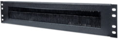 Intellinet 19" kabelinvoer-paneel, 2U, met borstelinzet, zwart - Afbeelding 2