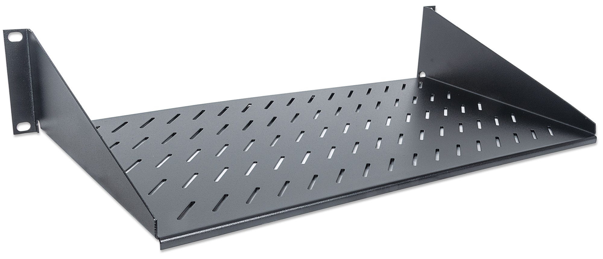 Intellinet 19" cantilever plank, 2U, 2-punts frontmontage, diepte 250 mm, max. 25 kg, zwart, 3 jaar garantie - Afbeelding 3