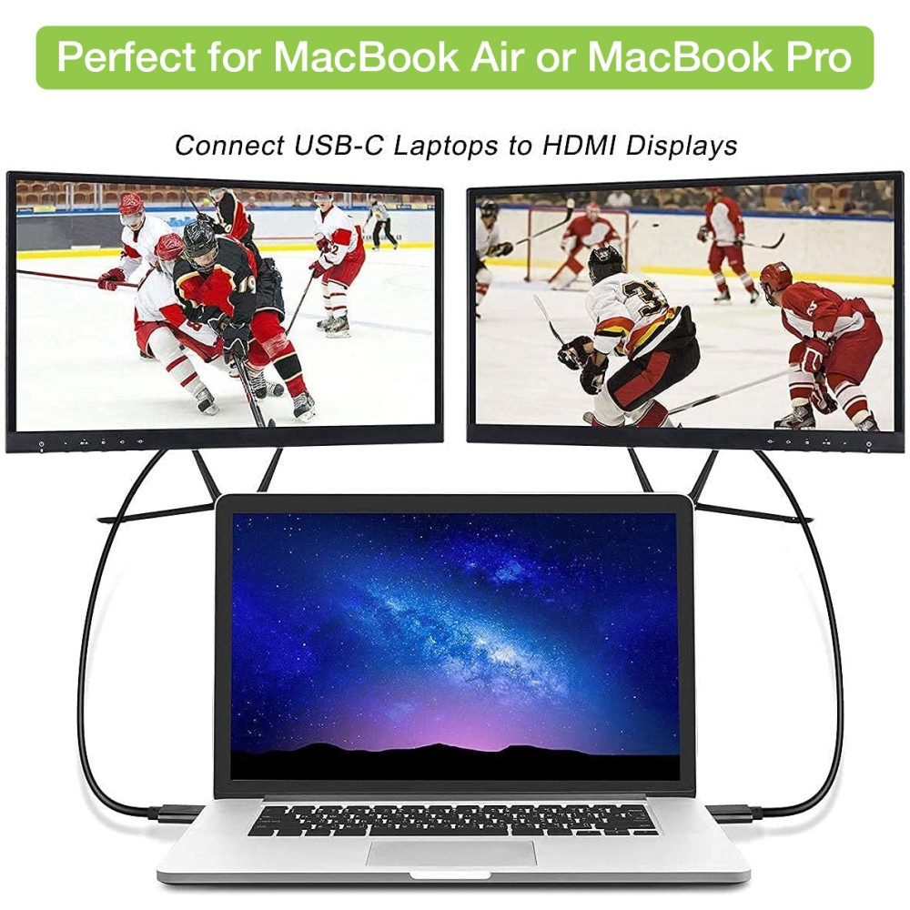 Techly IADAP USBC-HDMI2TY USB grafische adapter 3840 x 2160 Pixels Zwart - Afbeelding 5